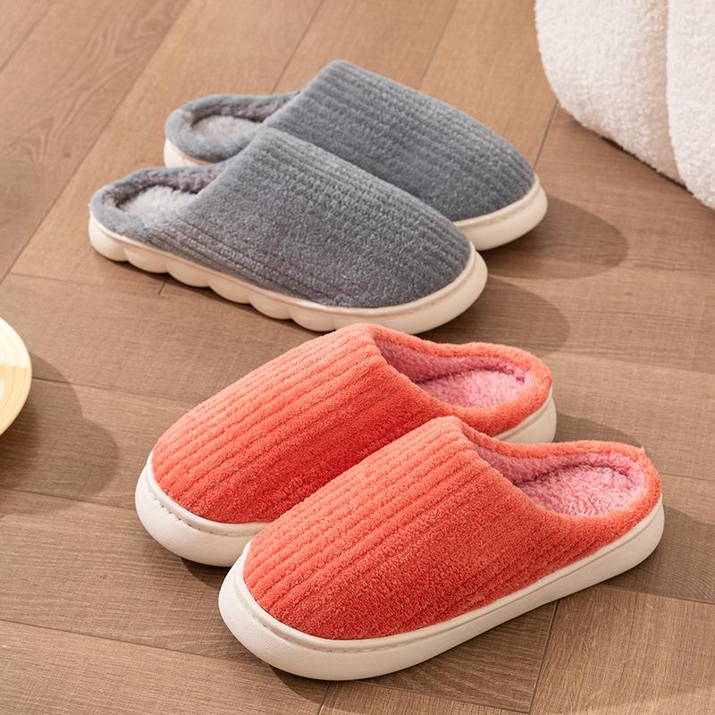 Cotton Slippers Autumn and Winter 2025 New Indoor Home Non-slip Household Plush Thick-soled Slippers Winter