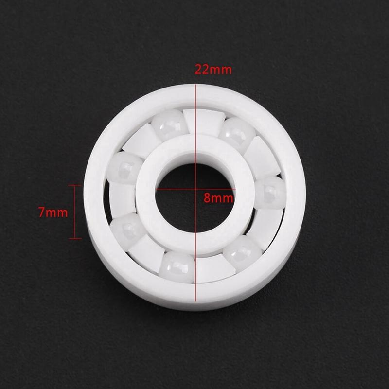 8X 608 Full Ceramic Bearing Zro2 Ball Bearing 8Mmx22mmx7mm Zirconia Oxide Bearing