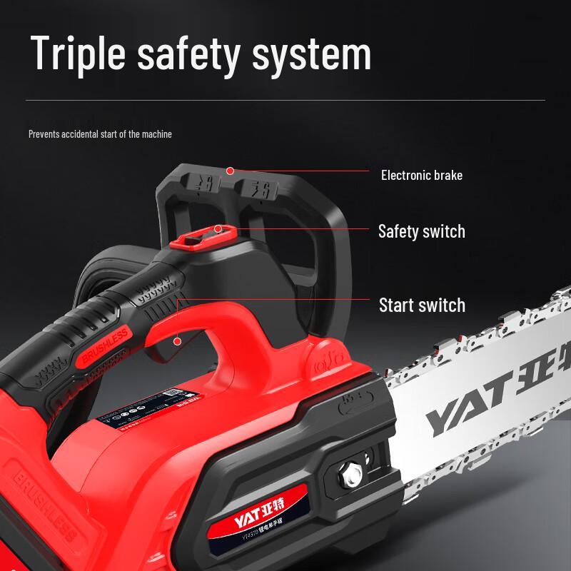 YAT 10-inch Cordless Electric Chainsaw CN plug (adapter included)