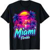 Закат в Майами, Флорида – Яркая и теплотональная футболка South Beach