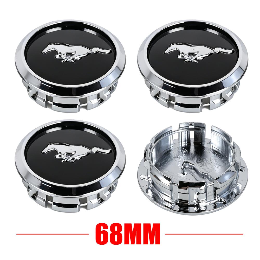 4Pcs 68mm Car Wheel Center Hub Caps Badge Auto Tire Hubcap Accessories For Ford Mustang Focus Fiesta Mondeo Kuga Ranger Shelby