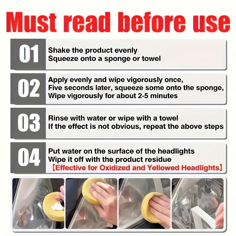 Комплект для ремонта автомобильных фар - Полировка фар, Удаление окисления, Восстановление прозрачности, Не требует шлифовки, Восстановление фар