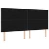 Headboard Dark Grey 200 cm Velvet