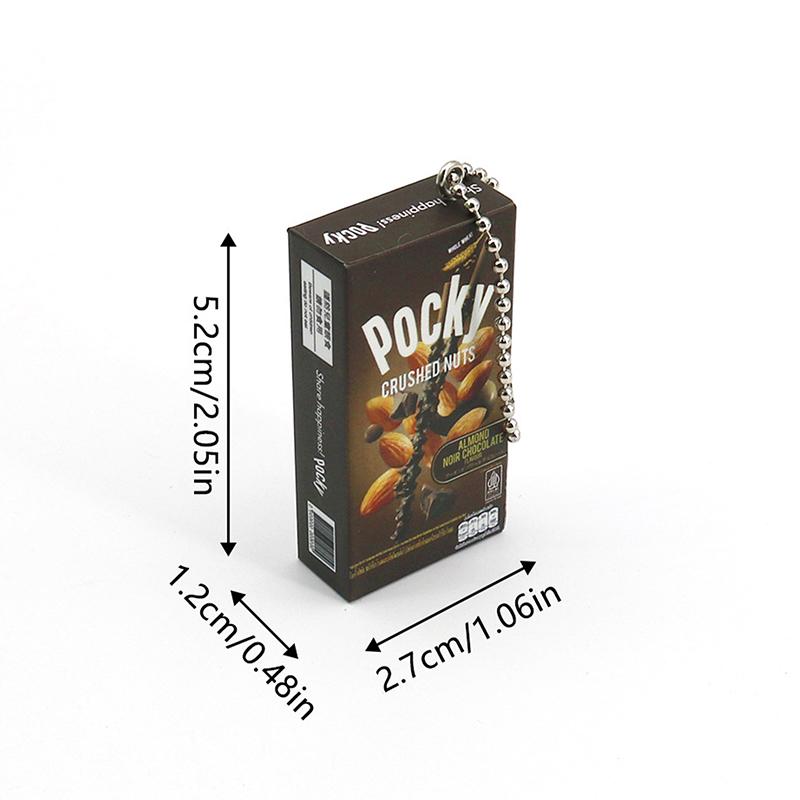 Cute Novelty Snacks Keychain For Women Girls Bag Pendant Trinket Car Key Ring Creative Simulated Biscuit Box Keychain Gifts