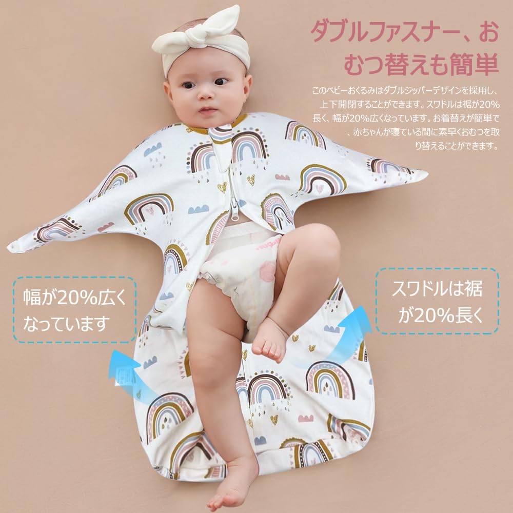 HEARTST Детская пеленка-кокон Miracle для ночного времени Предотвращает рефлекс Моро Новорожденный Малыш Малыш Спящий Малыш Мягкий к стабильному Сон Малыша Пеленка-кокон, 100% хлопок,