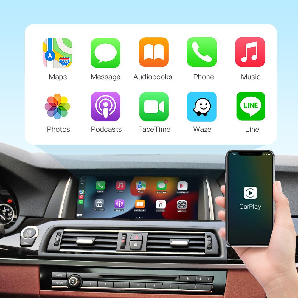 AUTOABC Беспроводной CarPlay Android Auto Для BMW 5 серии F10 F11 2012-2017 CIC NBT Радио Мультимедиа Воспроизведение Airplay Навигация