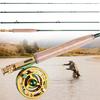 Fly Fishing Rod Fly Rod Fhishing Reel Combos Carbon Fishing Rod 5/6 Full Metal Fishing Reel