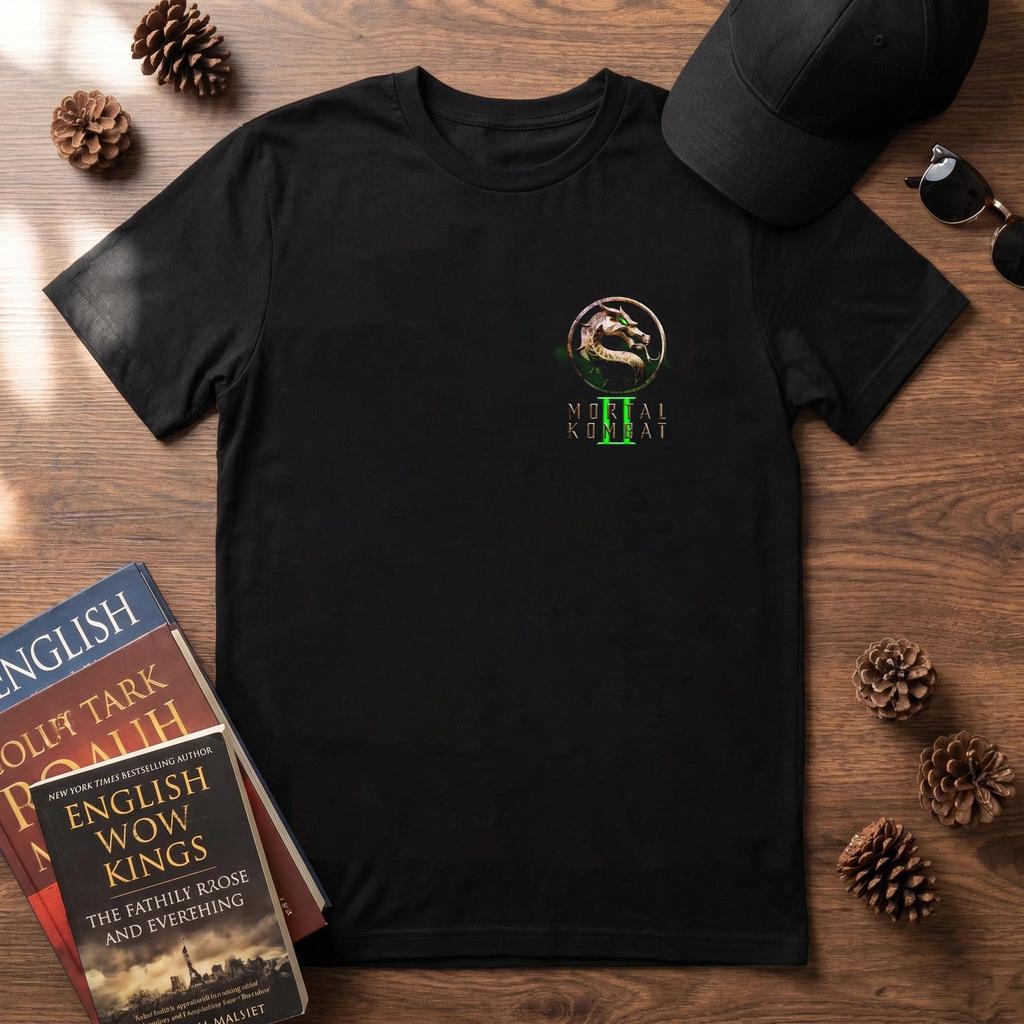 Graphic Mortal Kombat 2 T-Shirt, MK2 Dragon Logo Tee, Mortal KombaT-Shirt, Graphic Mortal Kombat 2 Shirt, Mortal Kombat Fan Gift, Game Shirt
