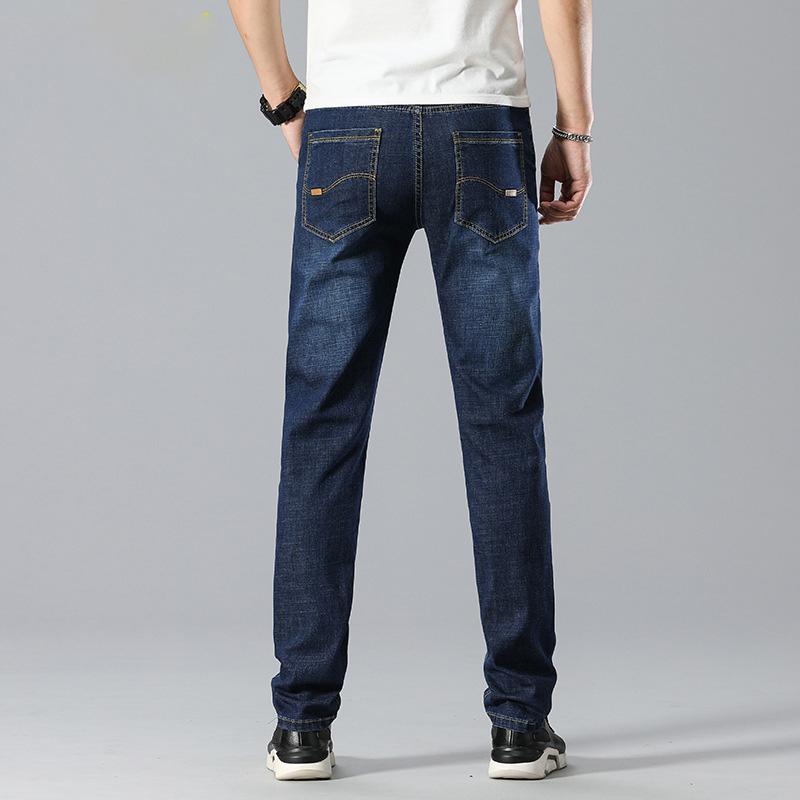 Four Seasons New Business Stretch Jeans Men's Korean Edition Loose Casual Straight Pants Large Men's Pants