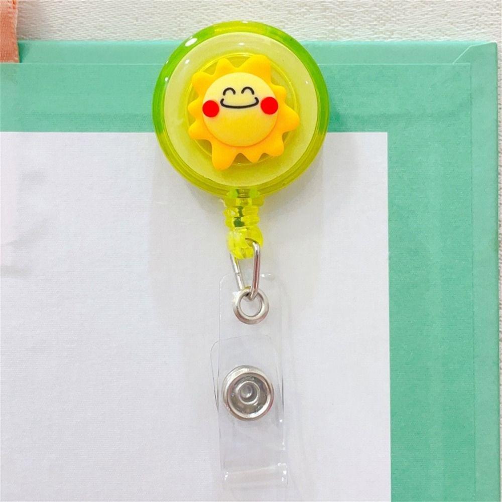 Students Cartoon Nurse Doctor ID Card Clips Badge Holder Name Card Holder Retractable Badge Reel