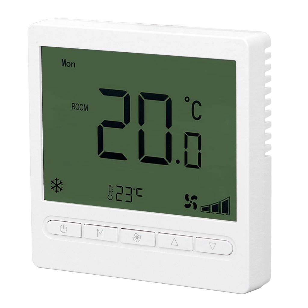 Smart Fan Coil Thermostat ABS LCD Screen Anti Interference Intelligent Thermostat for Home 220V