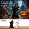 3D-печатная фигурка кошки-ведьмы Украшение для Хэллоуинской вечеринки Готический стиль Магический кошачий орнамент для различных праздничных случаев Украшение для домашнего стола