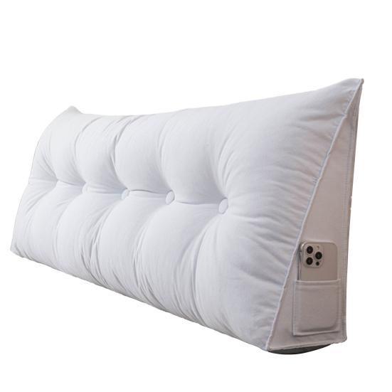 Подушка для изголовья с боковым карманом Льняная Треугольная Подушка-клин для изголовья Подушка-валик для кровати для поддержки плеч, спины, поясницы Общежитие Дом Спальня