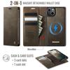 For iPhone 14 Case CASEME C49 Compatible with MagSafe RFID Blocking Detachable Wallet Leather Phone Cover
