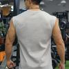 Мужская майка без рукавов из тяжелого хлопка с широкими плечами от American Fitness Brothers для летнего бега и повседневных занятий спортом