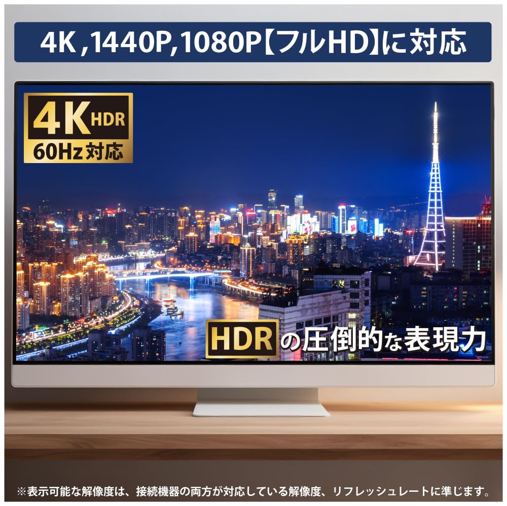 Кабель HDMI 2 м, совместимый с 4K HDR, премиальный высокоскоростной стандартный HDMI, прочный кабель в нейлоновой оплетке, алюминиевый разъем для ПК, телевизора, компьютера, игровой консоли, версия 2.0