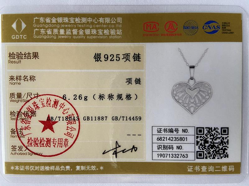 925 Sterling Silver Heart-shaped Pendant Necklace Wedding Charm Jewelry