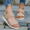Women's Fashion Trend Anti-slip Wear Comfortable Matching Color Sole Pure Colour Shoelace Flat Sandals