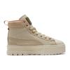 Puma Mayze Mid Safari Fabric Leather Casual High-Top Sneakers Women Sneakers Off-White 383688-01