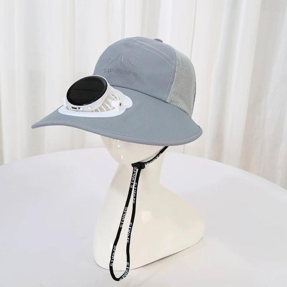 Дышащая кепка-веер с широкими полями, водонепроницаемая шляпа с солнечным охлаждением, удобная шляпа от солнца с солнечным вентилятором, пляжная