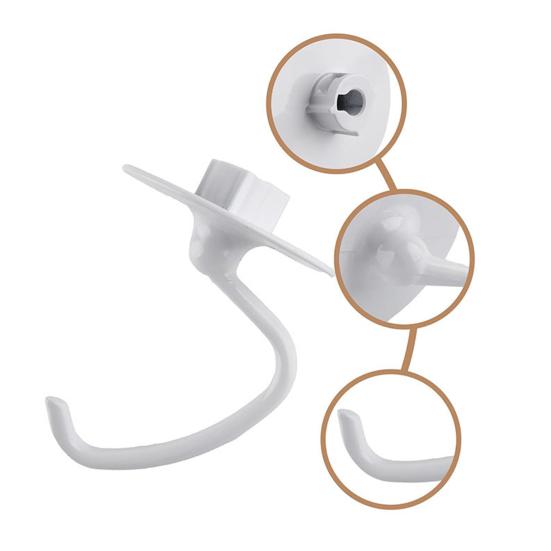 Насадка для теста для миксера Kitchenaid K45 K45SS KSM90 KSM150 KSM75 KSM103 Сменный крюк для хлеба, совместимый с блендерами с чашами объемом 4,5–5 кварты