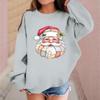 Children's Fashionable Casual Long-sleeved Loose Christmas Print Pullover Sweatshirt