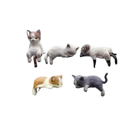 1/2/4 шт. Мини-фигурка кота, приборная панель автомобиля, центральный пульт управления, экран, крепление, спящий, лежащий, сидящий котенок