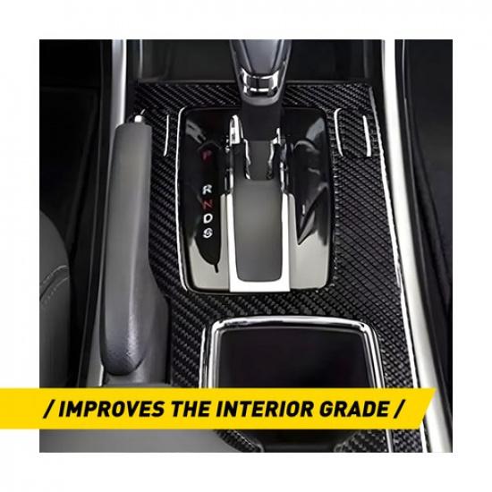 For Accord 2013-17 Honda Carbon Fiber Interior Gear Shift Panel Frame Cover Trim