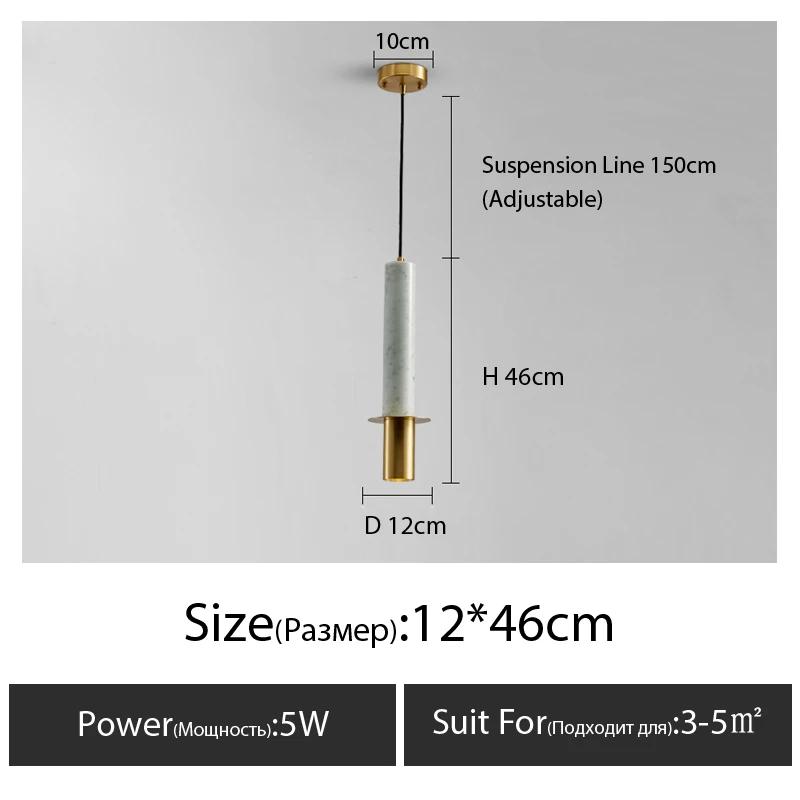 Современные минималистские подвесные светильники для спальни, ресторана, скандинавского искусства, с одной головкой, мраморные, медные, подвесные светильники для бара, украшения
