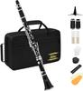 Eastar ECL-300 Black Boehm Clarinet, Nickel-Plated, Key of B, ABS Resin Body, with Care Instructions, Beginner's, School Opening Gift