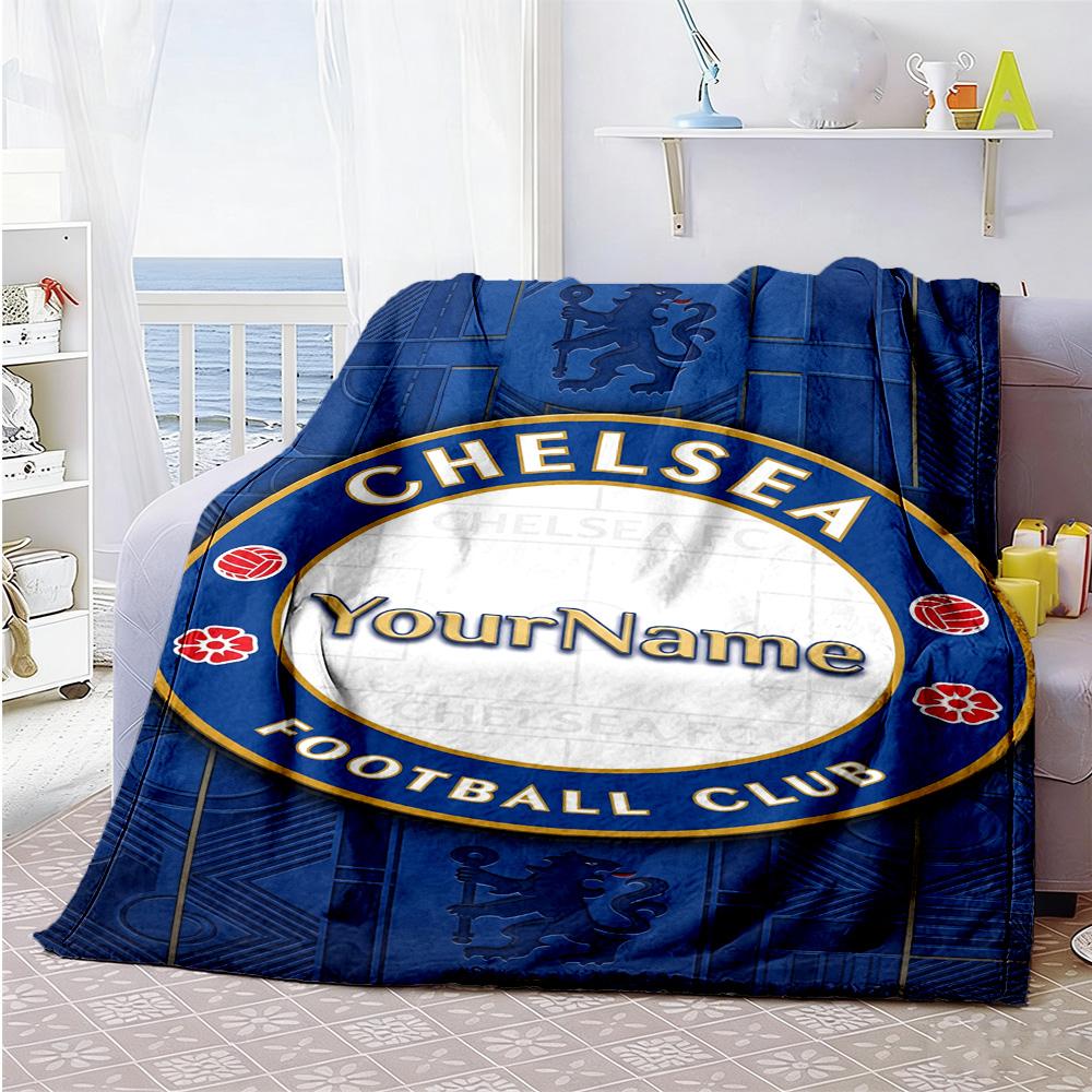 Chelsea Customize Your Name Blanket Cozy Customizable Blanket Warmthful Decor Perfect for Seaside Chair Office Chair Home Decor Four Seasons Universal
