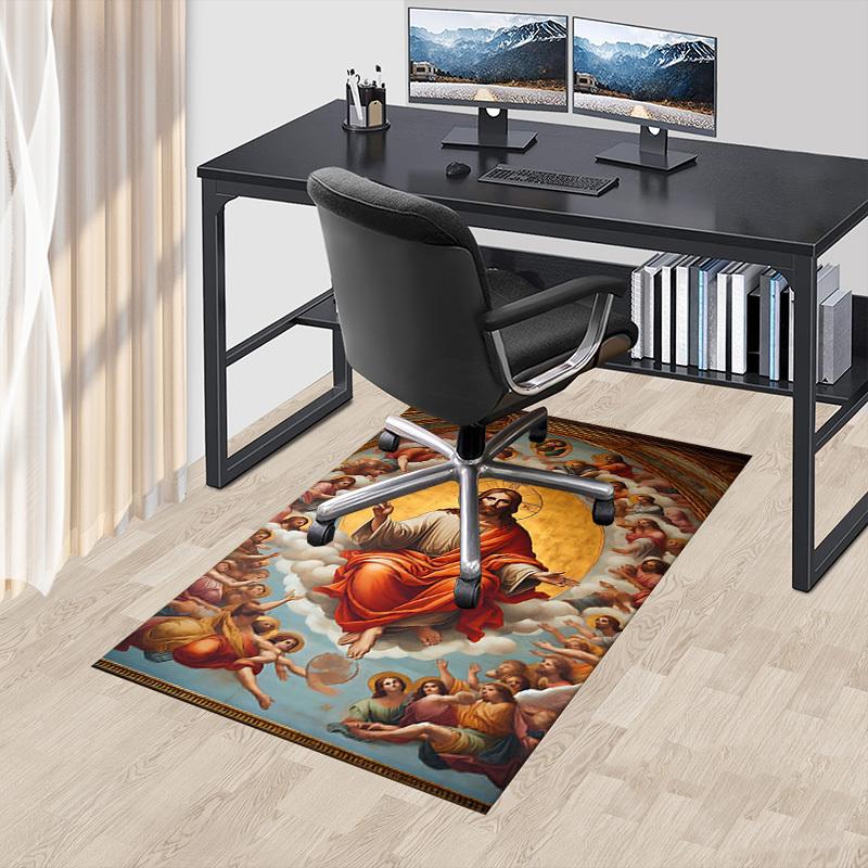 1PC Christ, Heaven Extra Large Non Slip Floor carpet, Office, family, bedroom, Studio Large Area Rug Indoor Rugs, , Vibrant Colors