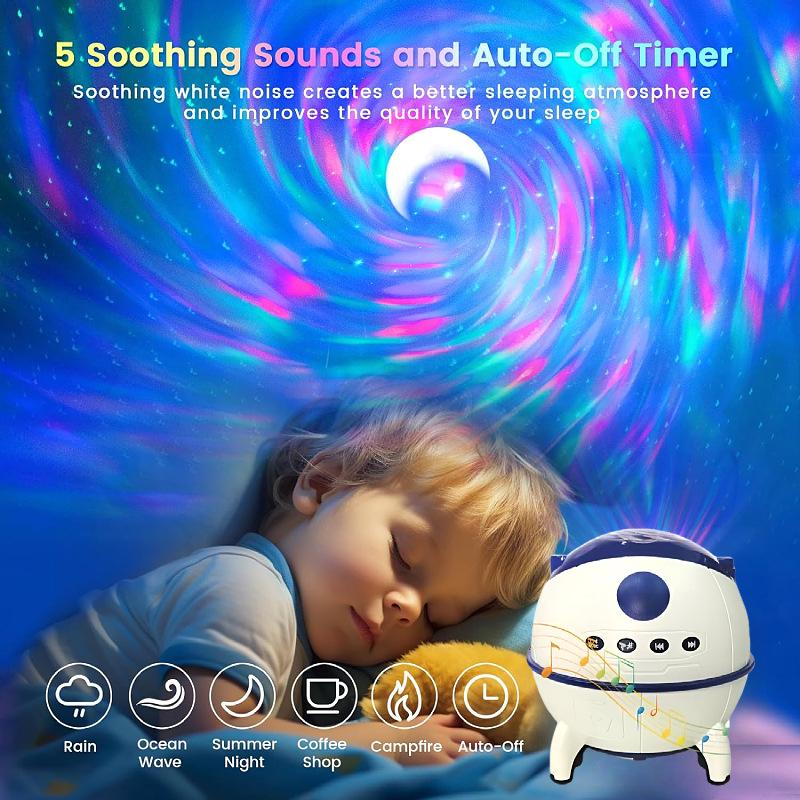 Творческий проектор Aurora Light Bluetooth-динамик Space Cabin Night Lights для украшения спальни