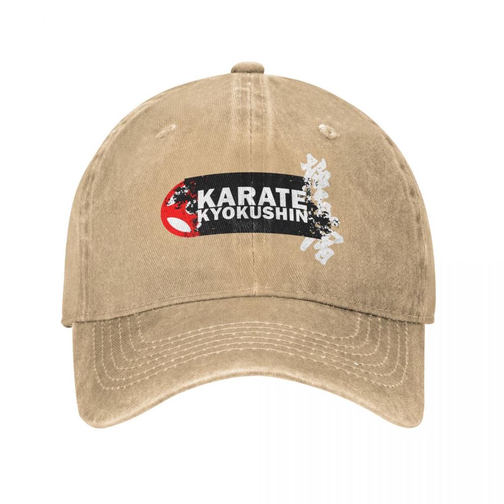 Повседневные бейсболки для каратэ в стиле киокушин для женщин унисекс, потертые джинсовые головные уборы для тренировок на открытом воздухе, мягкие шапки, кепка