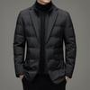 Down Suit Men's Autumn and Winter New Fake Two-piece Suit-style Down Jacket Men's Business Warm Jacket