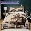 Thinker Skull Pattern Bedding uilt Set uilt Cover Pillowcase Home Decoration Birthday Gift (1 * duvet cover + 2 * pillowcase  without core)