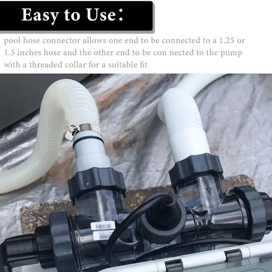 1 комплект, сменный адаптер для шланга, многоразовый соединитель для шланга для бассейна, прочный резьбовой соединительный насос, детали для бассейна