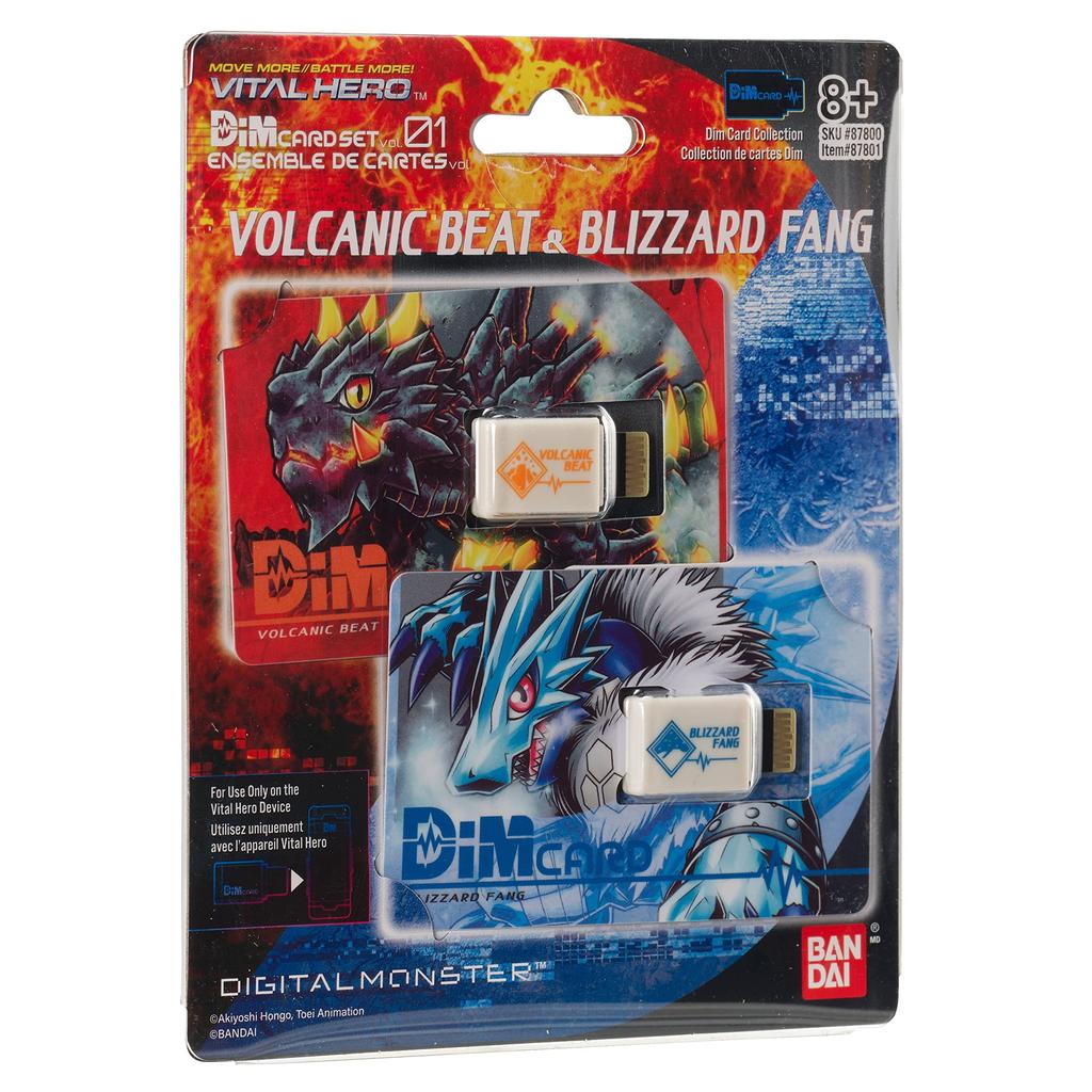 Bandai Namco Digimon Vital Hero DIM Card Pack Beat Blizzard - - (Volcanic & Fang)