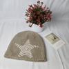 ins striped wool hat women's autumn and winter fashion versatile warm knitted hat big head circumference pullover cold hat men