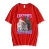 Certified Pussy Lover Cat Meme T Shirt Men's Fashion Casual Short Sleeve T-shirt Fashion Vintage Oversized T-shirts Streetwear