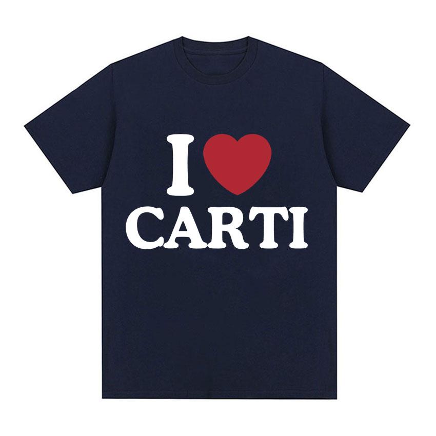 Футболка с принтом I Love Playboi Carti Fun Rapper Hip Hop Женская одежда унисекс Футболки больших размеров Модные повседневные хлопковые футболки Топы
