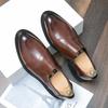 British Style Pointed Elegant Men's Dress Shoes Anti Slip Wear-resistant Men's Leather Casual Shoes Work Shoes Low Cut Versatile