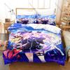 Game Kpop Hyperdimension Neptunia Bedding Set 3 Pieces Printed Duvet Cover with Pillowcases Breathable Bed Linen Home Decor