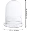 DOITOOL Glass Cloche Dome Bell Jar with Airhole and Base: 2 PCS Glass Terrarium Planter Container Decorative Clear Terrarium Planter for Plants,