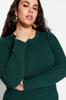 Women's Style Plus Size Brown Crew Neck Midi Knitwear Dress
