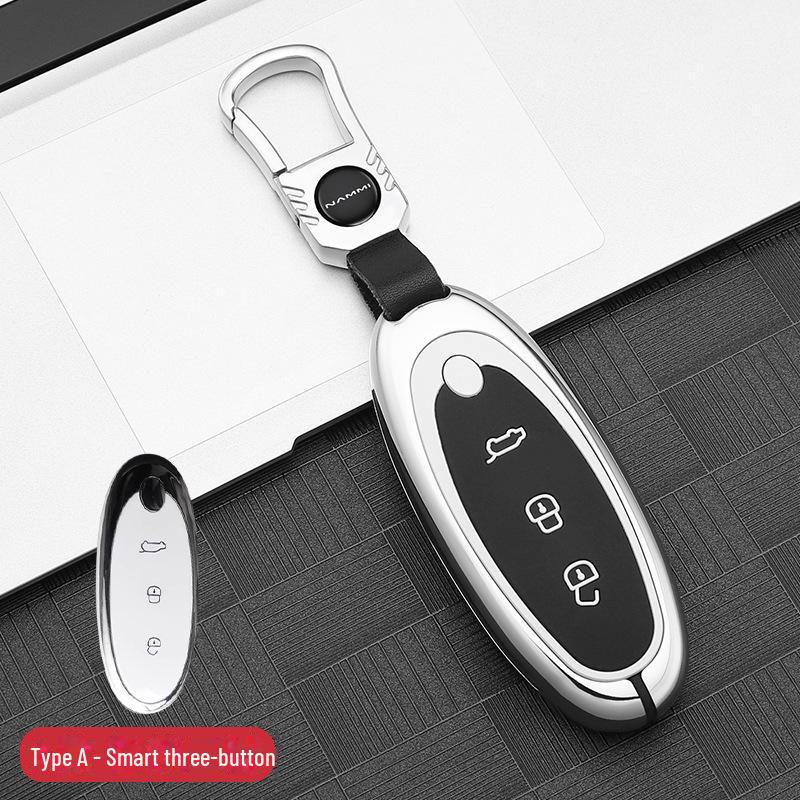 Чехол для ключей Dongfeng Nano 01 2024: Улучшенный металлический корпус автомобиля с модификацией пряжки для моделей New Energy