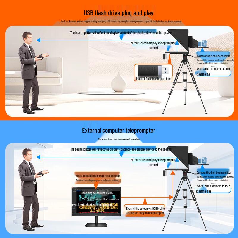 Jiashiying js190pro Professional Portable Folding Teleprompter