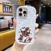 Phone Case: 2D flat design suitable for iPhone 18 17 16 15 14 13 Pro protective case, couple style, dancing skeleton, Christmas and Halloween gift