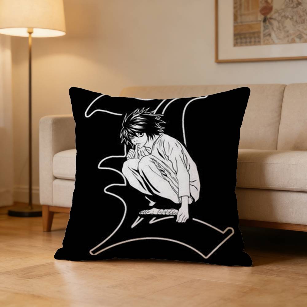 Classic Anime DDeath Note Pillow Case for Sofa Living Room Home office Decor Protective Cover