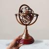 12.7 Cm Brass Armillary Sphere World Globe On Wooden Base Maritime Nautical Celestial Decor Navigation Globe Home Decor Gift